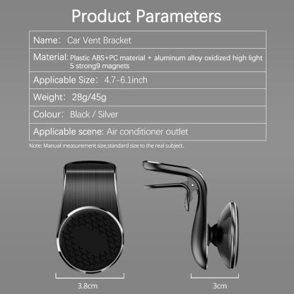 Magnetic Car Phone Holder – 360° Air Vent Mount for Smartphones - Image 9