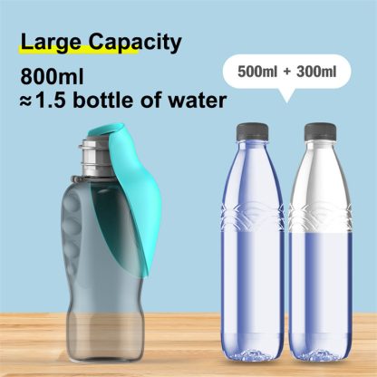 800ml Portable Leakproof Dog Water Bottle with Foldable Bowl – Perfect for Outdoor Walks & Travel - Image 7