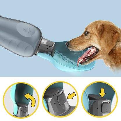800ml Portable Leakproof Dog Water Bottle with Foldable Bowl – Perfect for Outdoor Walks & Travel - Image 8