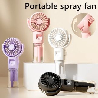 Handheld Mist Fan – 4 Speed Cooling Spray for Summer-USB